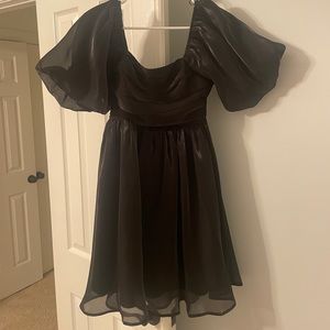 Black babydoll dress in black